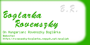 boglarka rovenszky business card