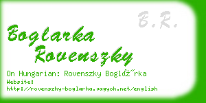 boglarka rovenszky business card
